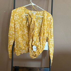Billabong Yellow Floral Women's Blouse